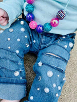 Glitz and Glam Distressed Jeans