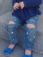Glitz and Glam Distressed Jeans